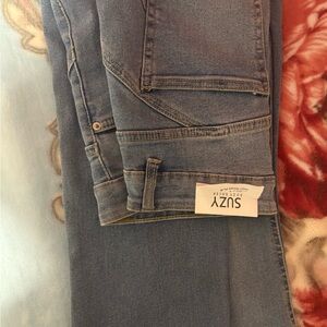 Suzy Shier Blue Flare Wide Leg Jeans